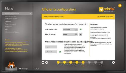 Configuration d'Affichage Solarfox