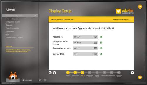 Configuration d'Affichage Solarfox